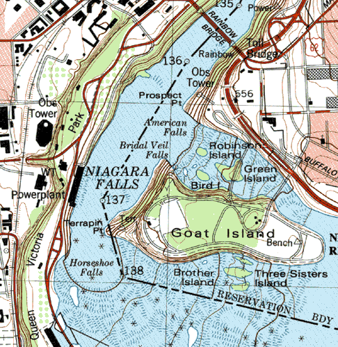 map of niagara falls