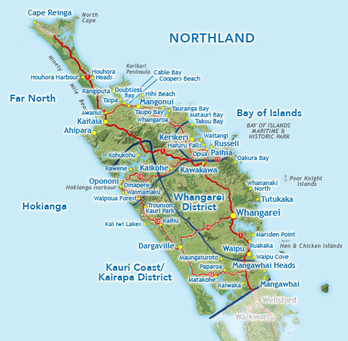 road map of northland