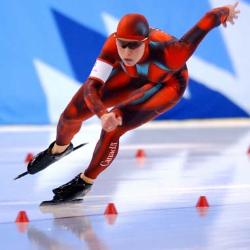 speed skater in action