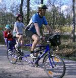 family on a bike image