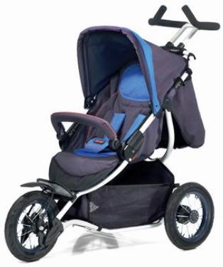 traxx marlin baby buggy, blue and black