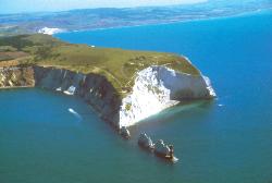 the needles isle of wight image from the air